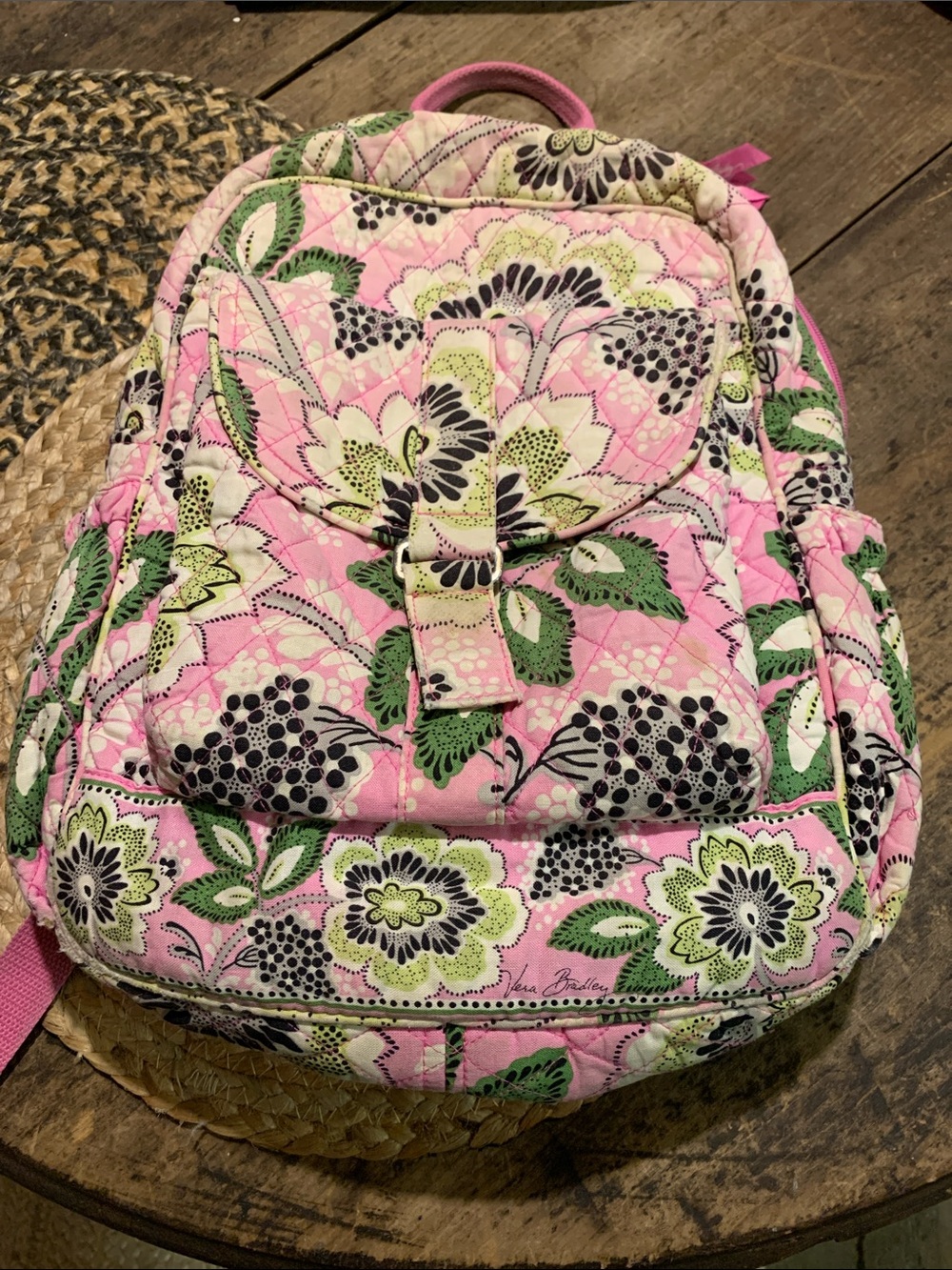 Vera Bradley Pink Floral Quilted Backpack